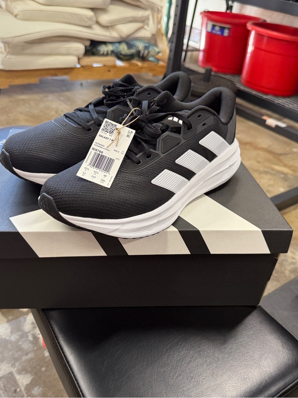 adidas Galaxy 7 - Men’s Black and White - Size 13